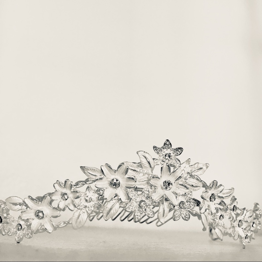 Formal Bridal Silver Crystal Tiara